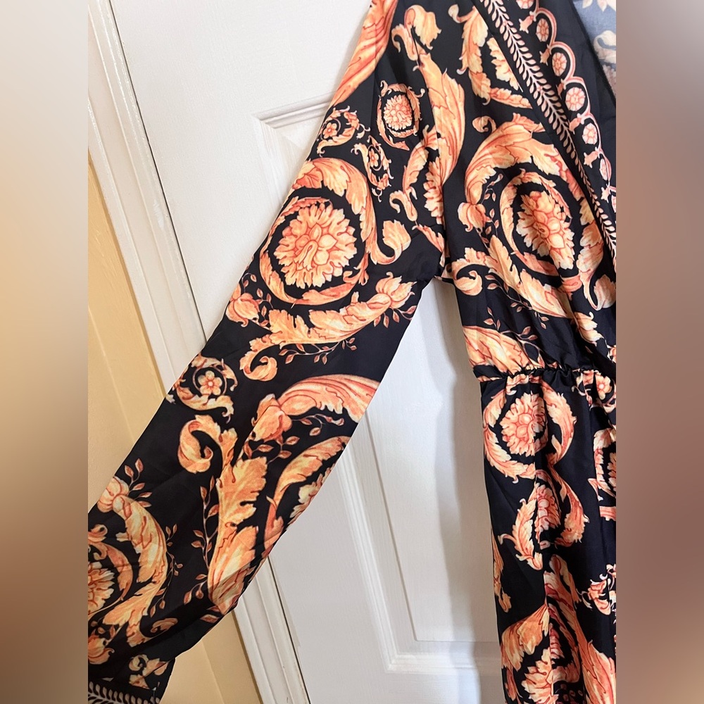 Black and Gold Beach Cover Up